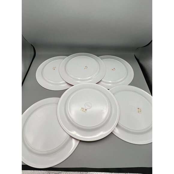 Set (6) Denver Broncos Plates Christmas Dishes Happy Holiday Santa Melamine 10" - Picture 7 of 8